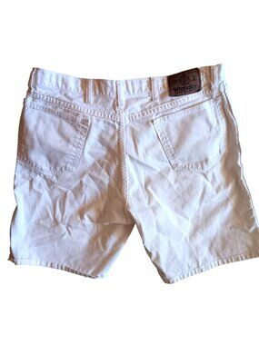 Vintage Denim Dad Shorts 36 Wrangler White Paint Stain Distress 1990's